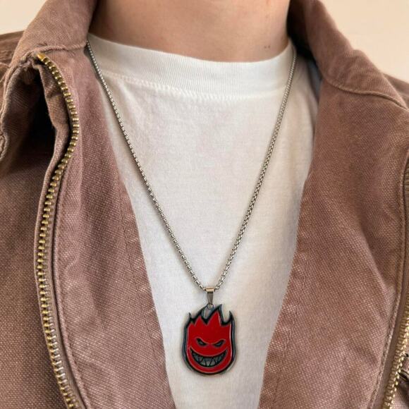 Y2K 2000s Silver Spitfire Chain Necklace - Picture 4 of 7